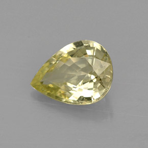 Chrysobéryl vert naturelle en forme de poire, 1,06 ct, VVS-VS
