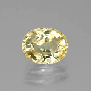 Chrysobéryl jaune naturelle coupe ovale, 1,26 ct, VVS-VS