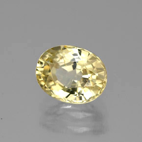 Chrysobéryl jaune naturelle coupe ovale, 1,26 ct, VVS-VS