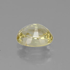 Chrysobéryl jaune naturelle coupe ovale, 1,26 ct, VVS-VS