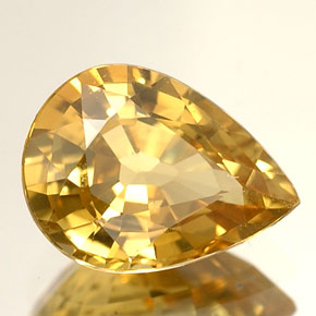 Chrysobéryl jaune naturelle en forme de poire, 1,63 ct, VVS