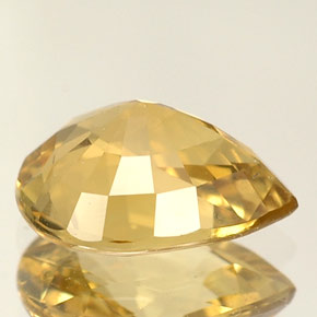 Chrysobéryl jaune naturelle en forme de poire, 1,63 ct, VVS