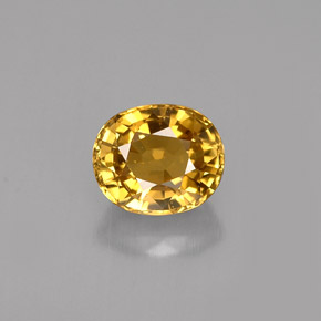 Chrysobéryl jaune naturelle coupe ovale, 1,37 ct, VVS-VS
