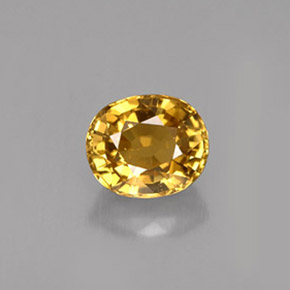 Chrysobéryl jaune naturelle coupe ovale, 1,37 ct, VVS-VS