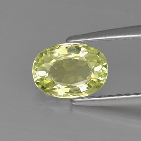 Chrysobéryl vert naturelle coupe ovale, 1,03 ct, VVS