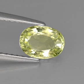 Chrysobéryl vert naturelle coupe ovale, 1,03 ct, VVS