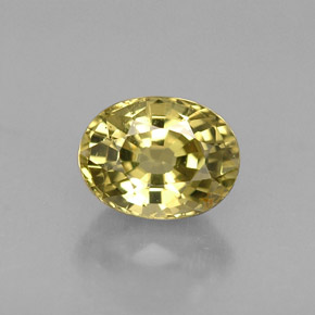 Chrysobéryl jaune naturelle coupe ovale, 0,81 ct, VVS-VS
