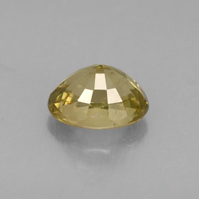Chrysobéryl jaune naturelle coupe ovale, 0,81 ct, VVS-VS