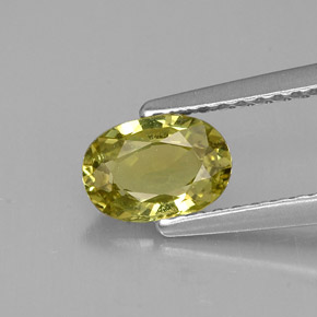 Chrysobéryl vert naturelle coupe ovale, 0,82 ct, VVS-VS