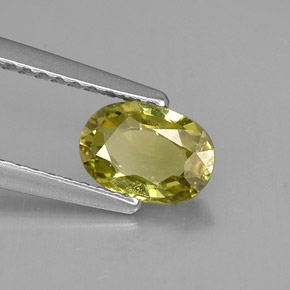 Chrysobéryl vert naturelle coupe ovale, 0,82 ct, VVS-VS