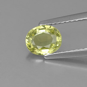 Chrysobéryl vert naturelle coupe ovale, 0,82 ct, VVS-VS
