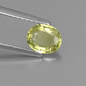 Chrysobéryl vert naturelle coupe ovale, 0,82 ct, VVS-VS