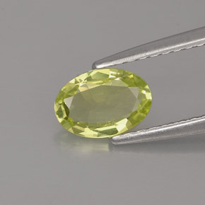 Chrysobéryl vert naturelle coupe ovale, 0,69 ct, VVS-VS