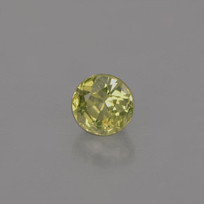 Chrysobéryl vert naturelle coupe roude, 0,50 ct, VVS-VS