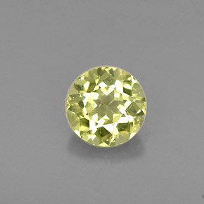 Chrysobéryl jaune naturelle coupe roude, 0,38 ct, VVS-VS