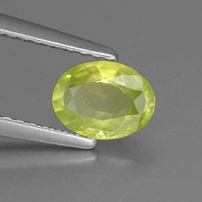 Chrysobéryl vert naturelle coupe ovale, 0,79 ct, VS