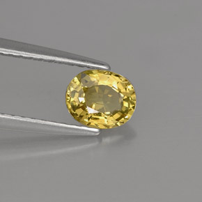 Chrysobéryl jaune naturelle coupe ovale, 0,71 ct, VVS-VS