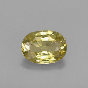Chrysobéryl jaune naturelle coupe ovale, 0,68 ct, VS