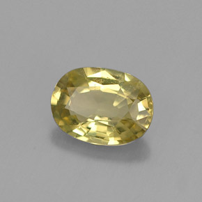 Chrysobéryl jaune naturelle coupe ovale, 0,68 ct, VS