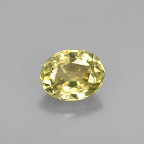 Chrysobéryl Vert Doré naturelle Coupe ovale, 0.65 ct, VVS-VS