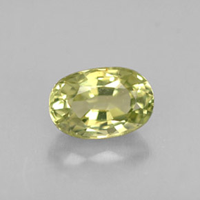 Chrysobéryl Vert jaunâtre naturelle Coupe ovale, 0.71 ct, VS