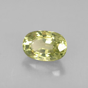 Chrysobéryl Vert jaunâtre naturelle Coupe ovale, 0.71 ct, VS