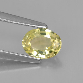 Chrysobéryl jaune naturelle coupe ovale, 0,62 ct, VS