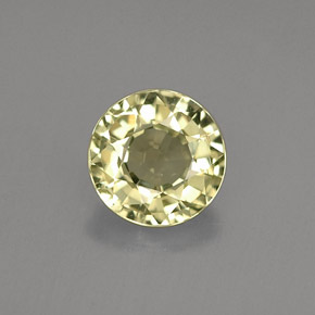 Chrysobéryl jaune naturelle coupe roude, 0,72 ct, VS