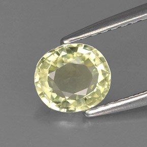 Chrysobéryl vert naturelle coupe ovale, 0,87 ct, VVS-VS