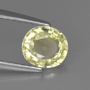 Chrysobéryl vert naturelle coupe ovale, 0,87 ct, VVS-VS