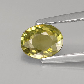 Chrysobéryl vert naturelle coupe ovale, 0,66 ct, VVS-VS