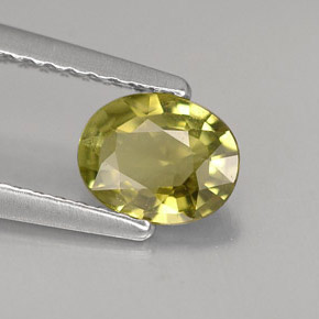 Chrysobéryl vert naturelle coupe ovale, 0,66 ct, VVS-VS