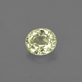 Chrysobéryl vert naturelle coupe ovale, 0,54 ct, VVS