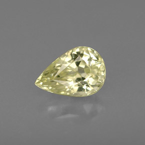 Chrysobéryl jaune naturelle en forme de poire, 0,58 ct, VS-SI