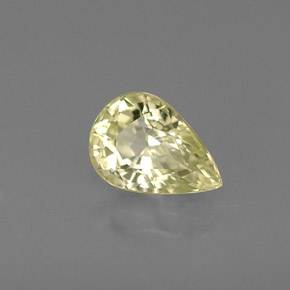 Chrysobéryl jaune naturelle en forme de poire, 0,58 ct, VS-SI