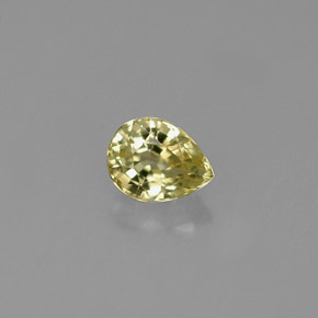 Chrysobéryl jaune naturelle en forme de poire, 0,53 ct, VVS-VS