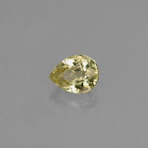 Chrysobéryl jaune naturelle en forme de poire, 0,53 ct, VVS-VS