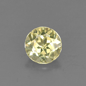 Chrysobéryl jaune naturelle coupe roude, 0,68 ct, VVS