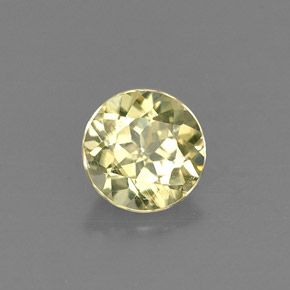 Chrysobéryl jaune naturelle coupe roude, 0,68 ct, VVS