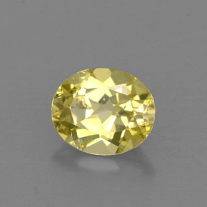 Chrysobéryl jaune naturelle coupe ovale, 0,72 ct, VVS-VS