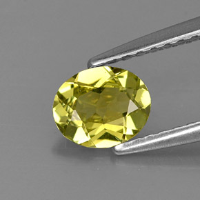 Chrysobéryl vert naturelle coupe ovale, 0,57 ct, VVS