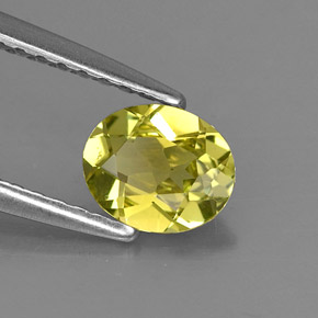 Chrysobéryl vert naturelle coupe ovale, 0,57 ct, VVS