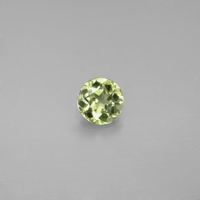 Chrysobéryl vert naturelle coupe roude, 0,58 ct, VVS