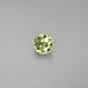 Chrysobéryl vert naturelle coupe roude, 0,58 ct, VVS