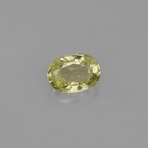 Chrysobéryl Vert Doré naturelle Coupe ovale, 0.67 ct, VVS-VS