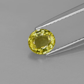 Chrysobéryl vert naturelle coupe ovale, 0,70 ct, VVS