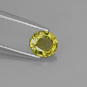 Chrysobéryl vert naturelle coupe ovale, 0,70 ct, VVS