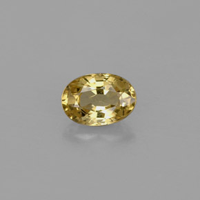 Chrysobéryl jaune naturelle coupe ovale, 0,65 ct, VVS-VS