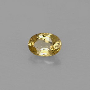 Chrysobéryl jaune naturelle coupe ovale, 0,65 ct, VVS-VS
