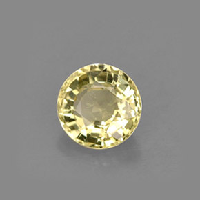 Chrysobéryl Jaune naturelle Coupe roude, 0.74 ct, VVS-VS
